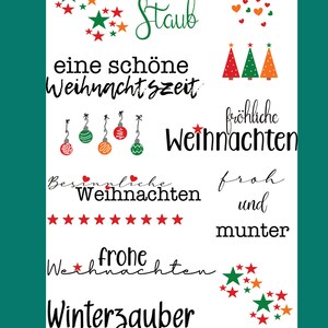 Tattoofolie Wasserschiebefolie DIY Transferfolie für Kerzen Weihnachten Advent  - w53748 fertig gestaltet  -  versandfertig