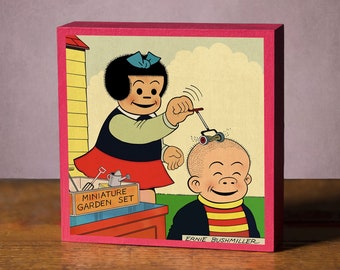 Nancy and Sluggo Comic Art Block - Vintage Comic Book Print