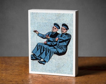 Comic Print-Retro Comic Book-Vintage Comic-DC Comics-Marvel Comics-Pop Art Wall-Gift for Dad-Art Block