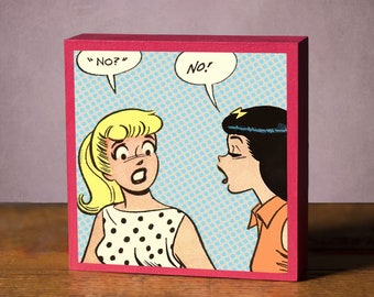 Comic Book Art-Betty and Veronica-Comic Books Vintage-MCM-Archie Comics Gifts-Lesbian Gift