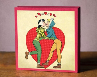 Comic Book Art-Betty and Veronica-Comic Books Vintage-MCM-Archie Comics Gifts-Lesbian Gift