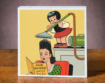 Nancy Sluggo-Retro Decor-Gifts for Her-Art Print-Ernie Bushmiller-Nancy Comics-Art Block-Room Decor-Vintage Comic-Comic Strip Art-Framed Art