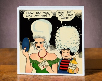 Marie Antoinette Nancy Comic Art Block – Retro Comic Strip