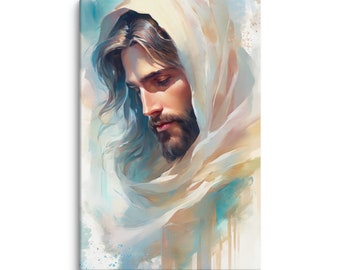 Jezus Christus de Messias canvas portret schilderij