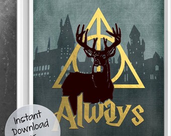 Uhomate Severus Snape Harry Potter Always Poster Print Nursery Wall Decor C025
