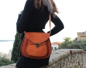 Women's leather shoulder bag. Natural leather bag in vintage style, shoulder bag, leather shoulder bag, leather bag