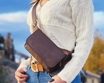 Leather fanny pack, Brown leather fanny pack, Leather fanny bag, Natural leather fanny pack, Leather fanny pack for festivals, Fanny bag
