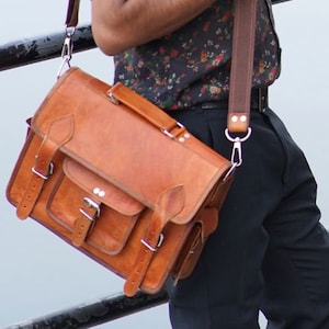 Laptop leather bag, Leather Satchel, Leather Messenger, Leather Briefcase, Laptop Bag Portfolio, Messenger Bag, Men&#39;s leather messenger, TEO
