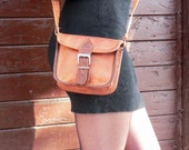 Women's leather shoulder bag. Natural leather bag in vintage style, shoulder bag, leather shoulder bag, leather bag
