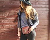 Leather belt bag banana bag leather banana leather bag in vintage style, bag worn belt leather pouch woman leather bag