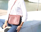 Genuine leather shoulder bag woman style vintage leather brown camel