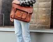 Men's leather messenger leather messenger bag, leather shoulder bag, leather computer bag, leather satchel, leather satchel