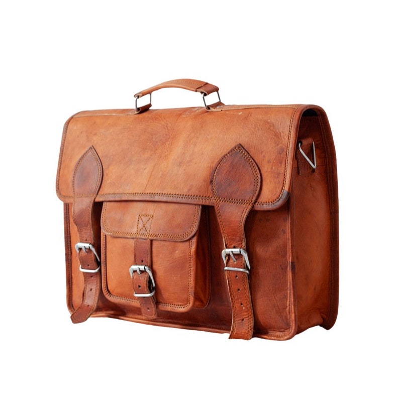 Leather Bag, Leather Satchel, Leather Messenger, Leather Briefcase, Laptop Bag Portfolio, Messenger Bag, Men's leather messenger image 7