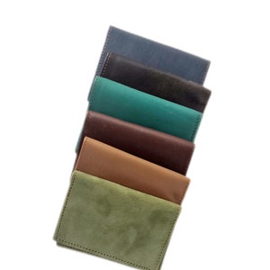 Porte-cartes en cuir coloré, Porte-cartes de fidélité en cuir coloré, Petit portefeuilles en cuir coloré, Rangement pour cartes, SEDA