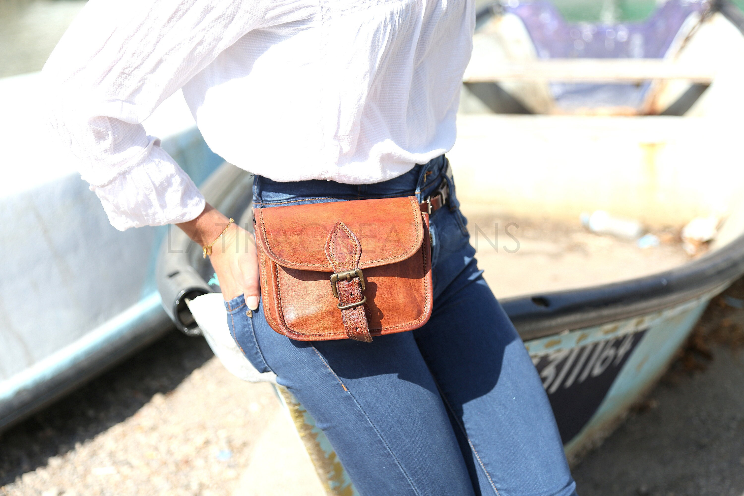 Leather Belt Bag Women, Leather Belt Pouch, Leather Waist