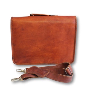 Leather Bag, Leather Satchel, Leather Messenger, Leather Briefcase, Laptop Bag Portfolio, Messenger Bag, Men's leather messenger image 5