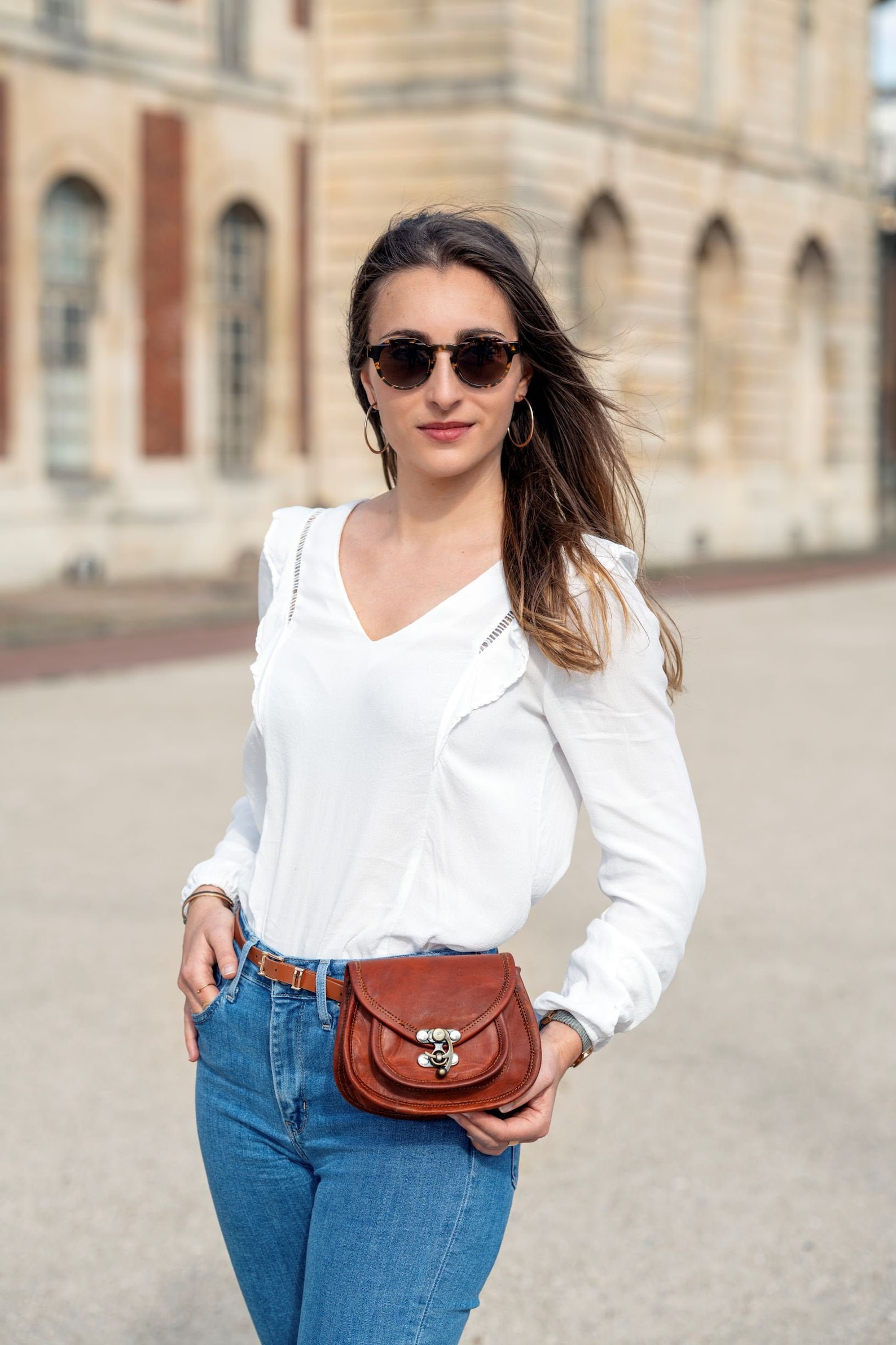 Leather Belt Bag for Women Natural Leather Bag in Vintage Etsy