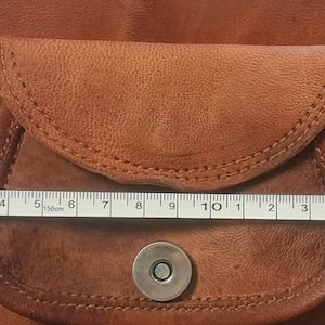 Genuine leather shoulder bag for women, Handmade crossbody bag, Leather shoulder bag brown, Vintage leather shoulder bag, Vintage 70's purse image 10