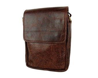 Men's Bag in Soft Aged-Effect Leather: Vintage Elegance and Daily Practicality JACKY 2