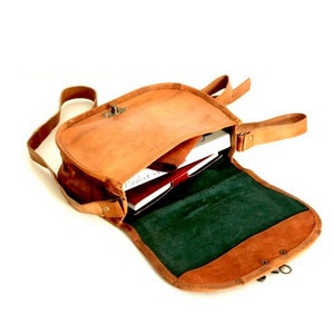 Genuine leather shoulder bag for women, Handmade crossbody bag, Leather shoulder bag brown, Vintage leather shoulder bag, Vintage 70's purse image 7
