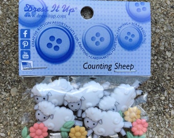 Dress it up - Knöpfe Counting Sheep