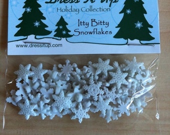 Dress it up - Knöpfe Itty Bitty Snowflakes