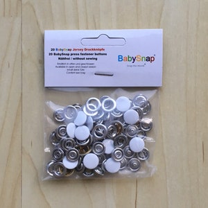 20 metal snap fasteners closed 10.5 mm B3