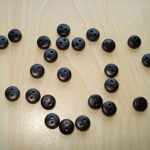 Puppenknöpfe, Micro Knöpfe, Kinderknöpfe schwarz dill Buttons
