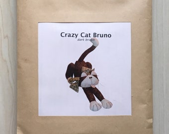 Sewing set material pack "Crazy Cat Bruno"