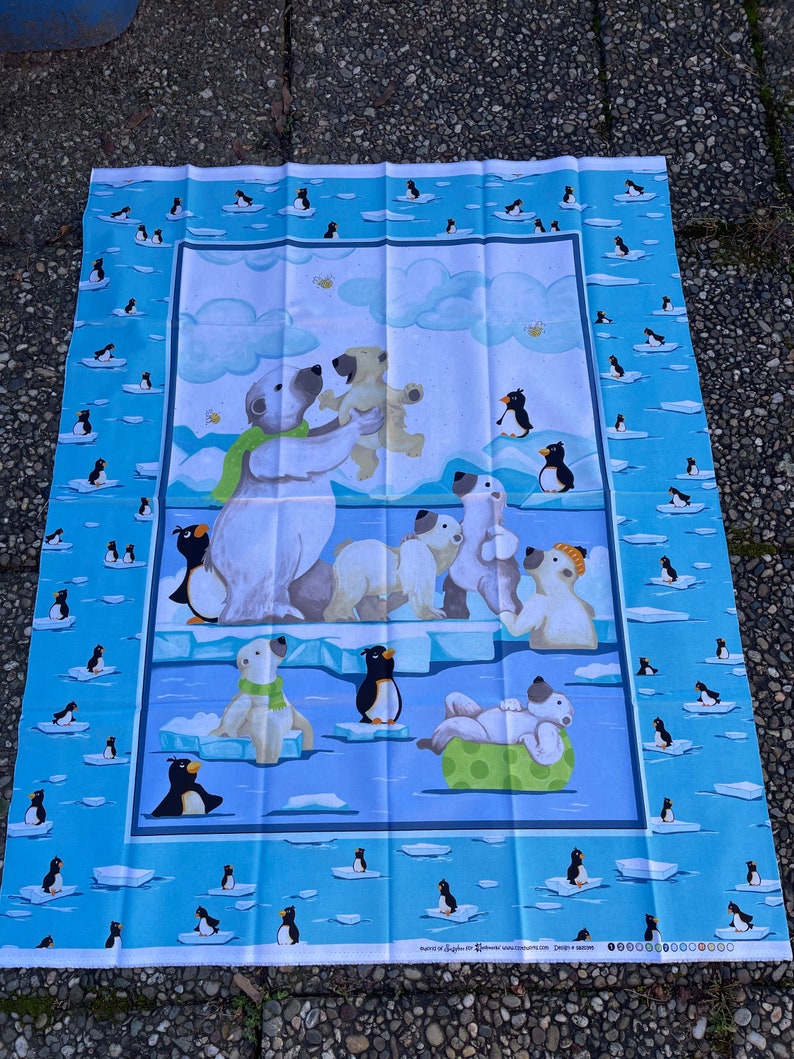 Panneau de tissu pour enfants en tissu patchwork Burr l'ours polaire World of Susybee image 2