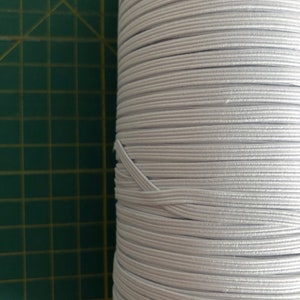 Elastische band, elastisch koord 3 mm breed, wasbaar op 60 graden, 2 meter, productie van mond- en neusbedekking
