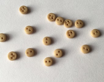 Puppenknöpfe, Micro Knöpfe, Kinderknöpfe beige dill Buttons