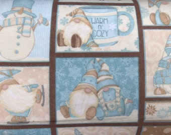 Patchworkstoff I love Sn‘ Gnomies by Henry Glass Rapport Flanellstoff Gnomes Patchwork