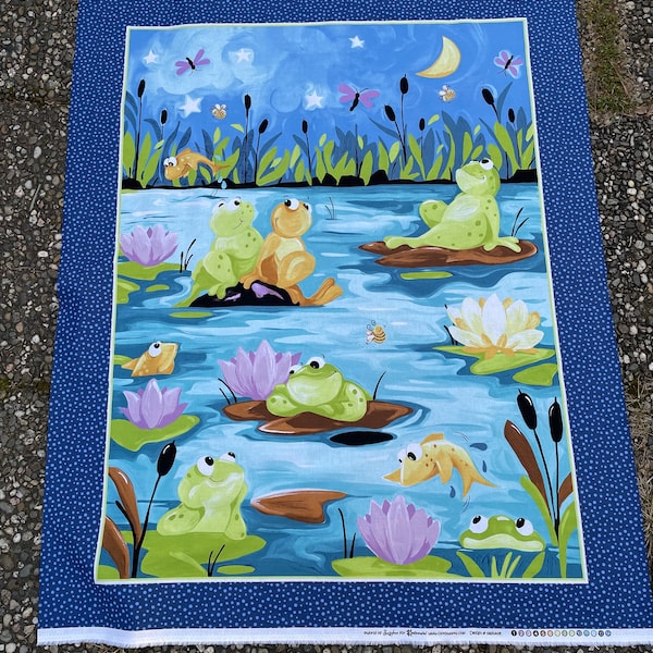 Panneau de tissu pour enfants en tissu patchwork « Paul's Pond » World of Susybee