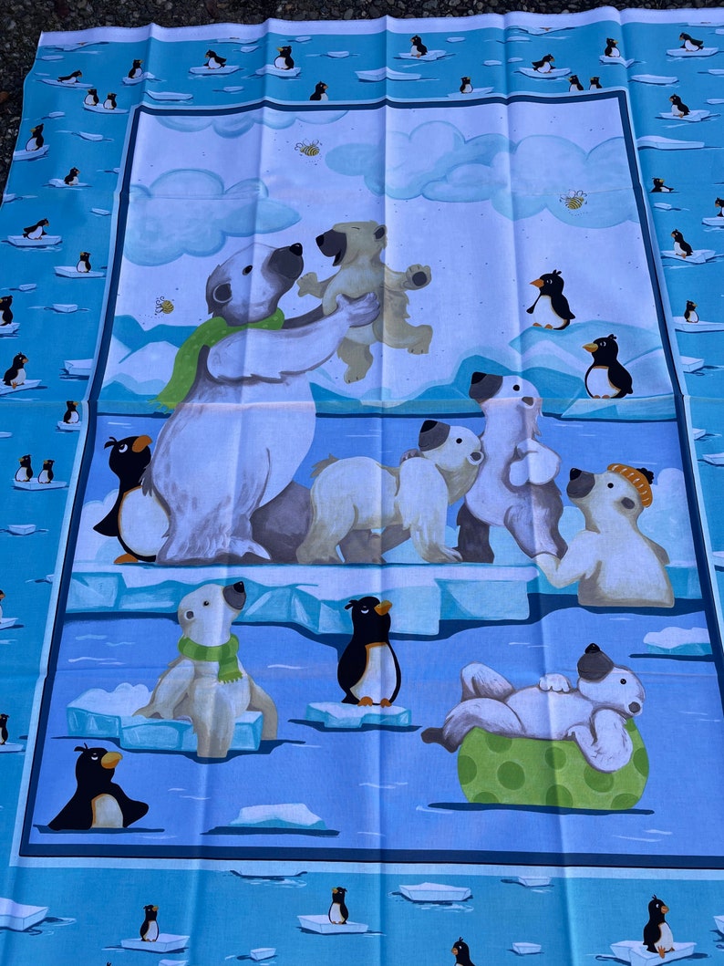 Panneau de tissu pour enfants en tissu patchwork Burr l'ours polaire World of Susybee image 3