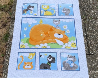 Panel de tela infantil de patchwork "Kitty the Cat" Mundo de Susybee