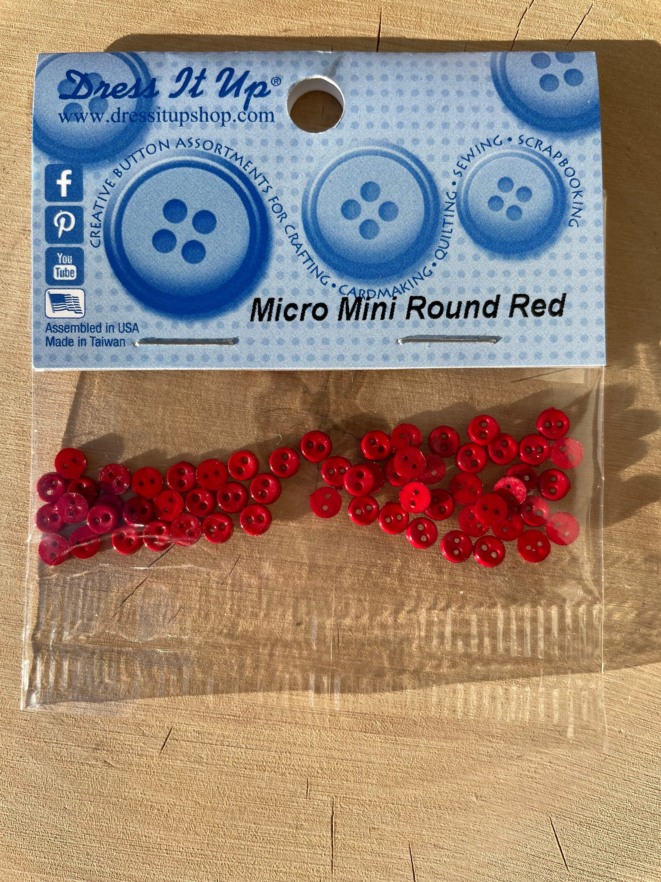 dress it up micro mini buttons Micro Mini Round Red Buttons by Dress It Up