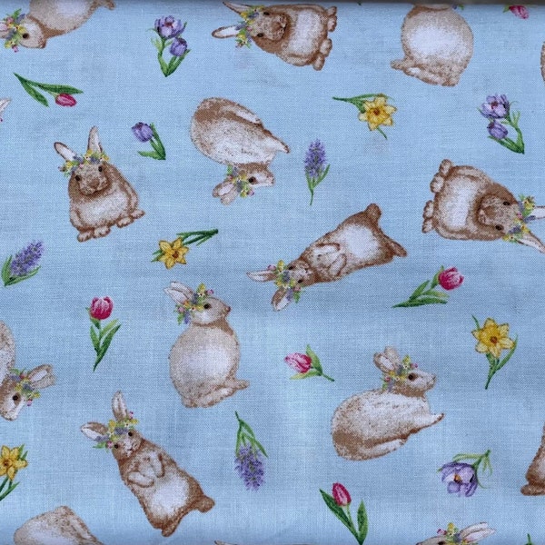 Patchworkstoff Hoppy Haunting „Tossed Bunnies“ von Henry Glass Fabrics