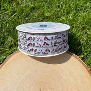 Webband Rotkehlchen und Ilex von acufactum 1m