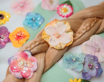 DELUXE SET Rapunzel-inspired Flower Hair Clips/for Girls Women Gift from Mom Grandma Eras Tour Hair Accessory Girl Birthday Party Favors