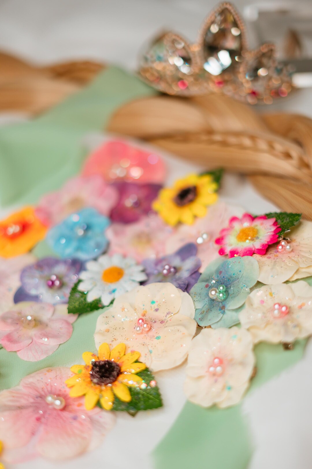 Rapunzel Inspired Flower Hair Clips (set of 20) | Accessories for Girls/Women Rapunzel-inspired Flower Hair Clips/flowers for Braid  main image 4