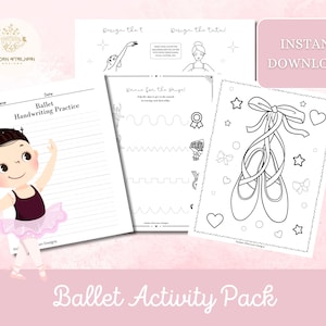 Ballet Dance Printable Activity Pack/girl Boy Ballet Dance Birthday ...