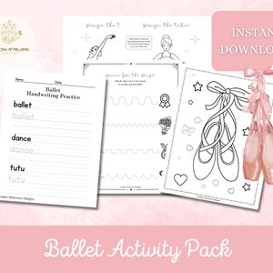 Ballet Dance Printable Activity Pack/girl Boy Ballet Dance Birthday ...