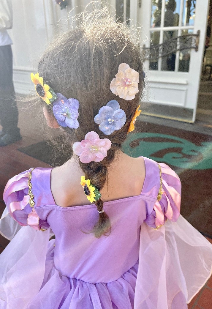 Princess Party Assorted Colorful Flower Hair Clips/for Women 