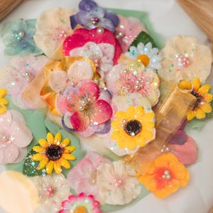 Princess Party Assorted Colorful Flower Hair Clips/for Women Toddler Girls Hair Disney Birthday Party Favor Gifts Ballet Dance Hair
