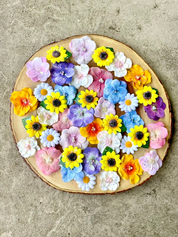 Rapunzel Inspired Flower Hair Clips (set of 40) | Accessories for Girls/Women Rapunzel Tangled-inspired Flower Hair Clips/flowers for Long  main image 4