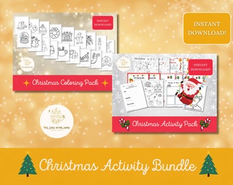 Christmas Worksheet Activity Bundle 32 Pages of Festive Fun for Kids! | Holiday Handwriting Printables Letter to Santa Nice List Certificate