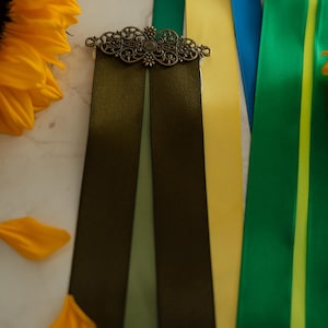 Coronation Anna-inspired Antique Bronze Hair Comb w/Ribbons Accessory | Princess, Princess Party, Cosplay, Frozen, Anna, Spring, Summer