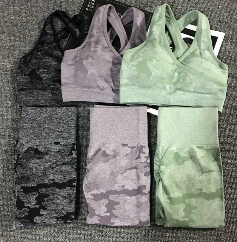 Outfit High Impact Sports Wear Leggings Fitness Apparel Leggings for Woman Workout Apparel Yoga Camo Workout Leggings