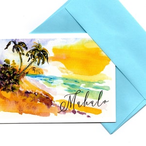 6-Variety Note Card PAK.  Choose “Thank You” or “Mahalo” the Hawaiian way